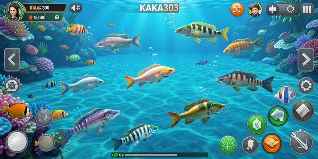 Gameplay KAKA303 menampilkan aksi tembak ikan yang seru.