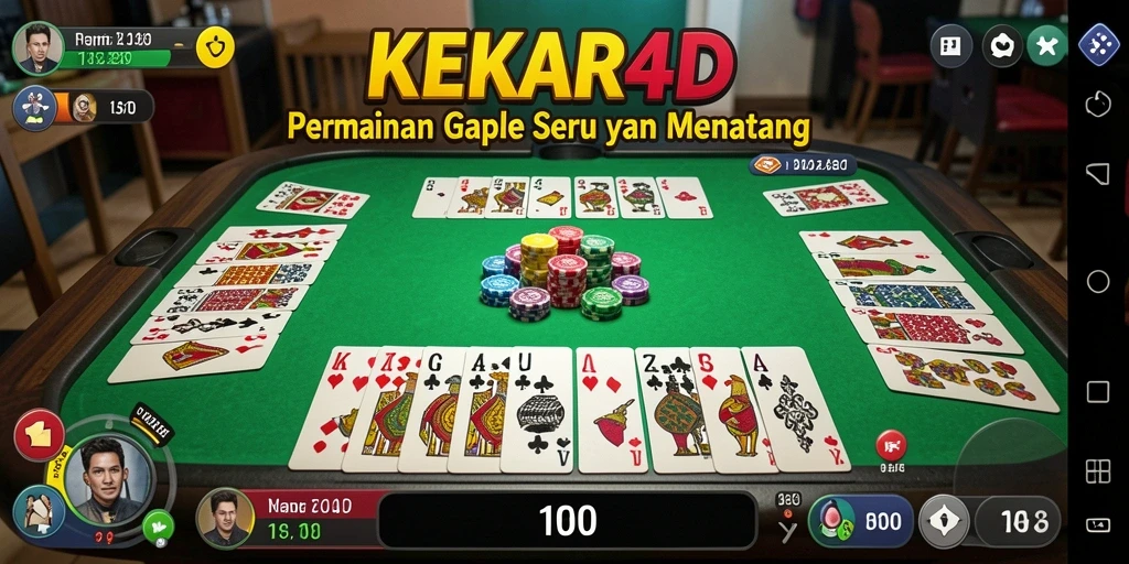 Tampilan seru gameplay Gaple di KEKAR4D.