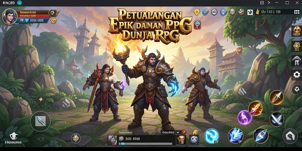 Tampilan gameplay RPG KNO89 yang seru dan menantang.