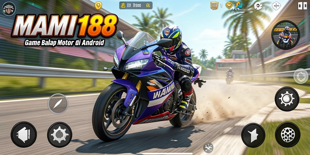 Tampilan gameplay MAMI188 yang seru dan menegangkan saat balapan motor.