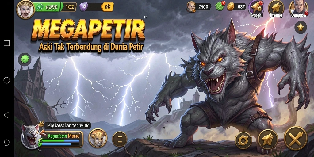 Screenshots gameplay MEGAPETIR menampilkan aksi seru dan grafis yang memukau.