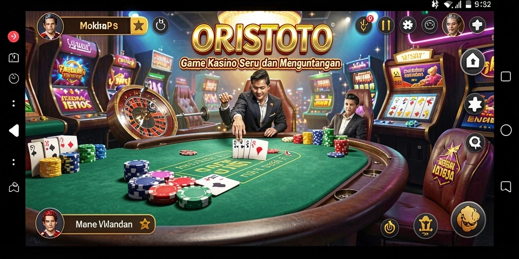 Tampilan dengan grafik menawan dari permainan Kasino ORISTOTO.