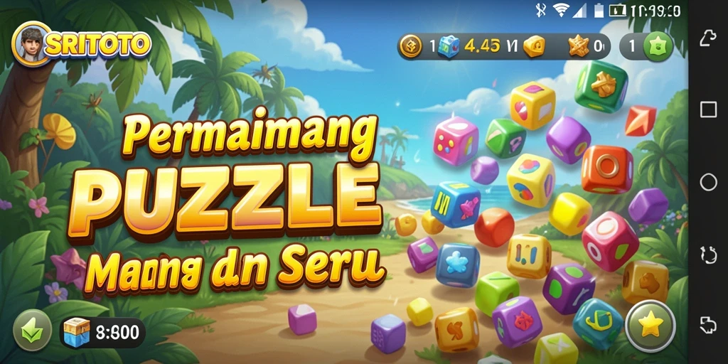 Tampilan utama gameplay SRITOTO dengan berbagai teka-teki menantang.