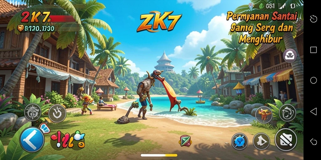Tampilan gameplay ZK7 yang seru dan menantang.